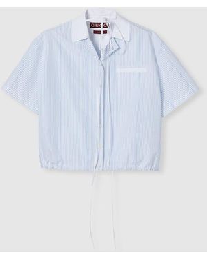 Gucci コットン フィルクーペ シャツ, ホワイト, ウェア - ブルー