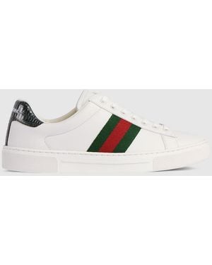 Gucci Ace Sneaker, Size 8.5 Us, Leather - White
