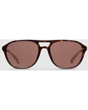 Gucci Specialized-Fit Navigator Sunglasses - Brown
