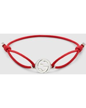 Gucci Interlocking Cord Bracelet - Red