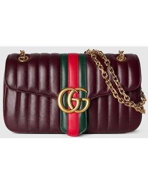 Gucci Jetset Gg Marmont Medium Shoulder Bag - Red