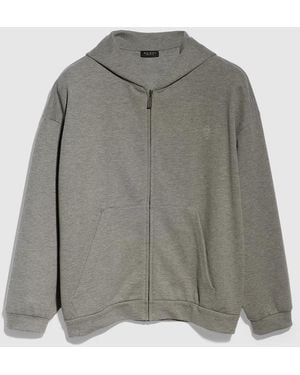 Gucci Cotton Cashmere Jersey Zip Jacket, Size M, Ready-To-Wear - Gray