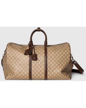 Gucci Essence Classic Large Duffle Bag, Gg Canvas - Brown