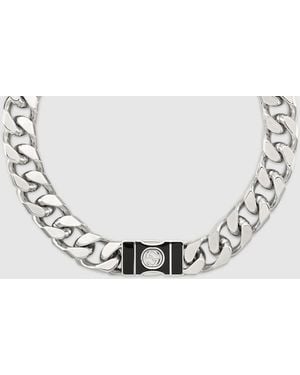 Gucci Interlocking Chain Necklace - Metallic