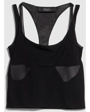 Gucci Light Crêpe Jersey Bralette Set, Size L, Ready-To-Wear - Black