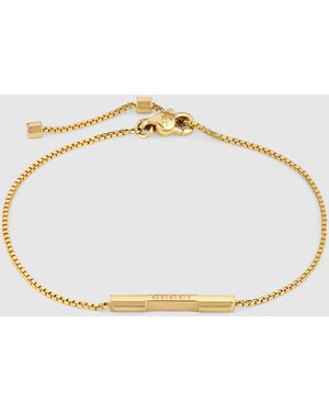 Gucci 【公式】 (グッチ)〔 Link To Love〕""バー付き ブレスレット18kイエローゴールドundefined - メタリック
