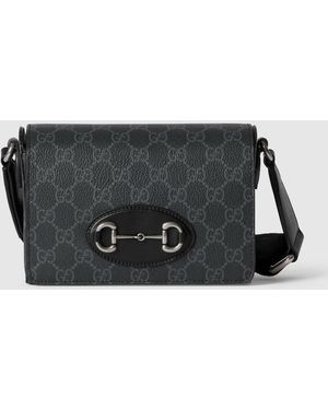 Gucci Horsebit 1955 Mini Bag, Gg Canvas - Black