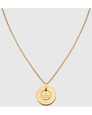 Gucci Trademark Pendant Necklace - Metallic