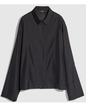 Gucci Technical Poplin Zipped Shirt, Size 52, Ready-To-Wear - Black