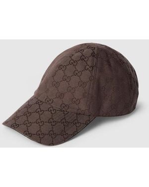 Gucci Gg Cotton Canvas Baseball Hat - Brown