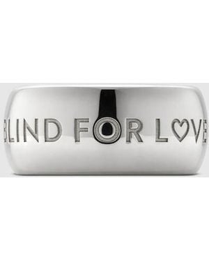 Gucci Blind For Love Wide Ring - White
