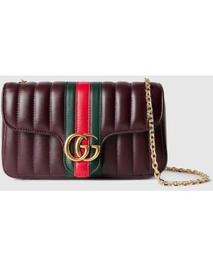 Gucci Jetset Gg Marmont Small Shoulder Bag - Red