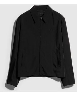 Gucci Stretch Polyester Zip Jacket With Embroidery, Size 50, Ready-To-Wear - Black