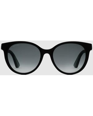 Gucci ラウンドフレーム サングラス, ブラック - マルチカラー