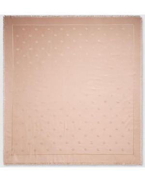 Gucci Double G Silk Wool Shawl, Wool - Natural