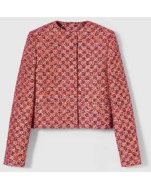 Gucci Gg Tweed Jacket, Ready-To-Wear - Red