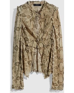 Gucci Printed Silk Shirt - Gray