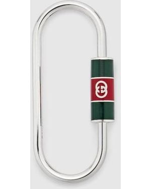 Gucci Keyring With Web Detail - White