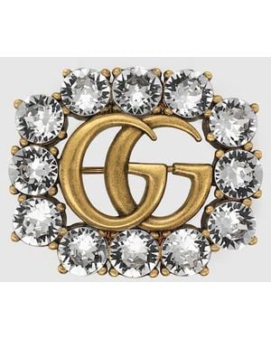 【GUCCI】ブロンディ ゴールドトーン ブローチ グッチ ブロンディ〕ブローチイエローゴールドトーン メタル