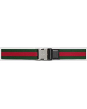 Gucci エラスティック ウェブ ストライプ ラゲージ バンド, ブラック, ウェア
