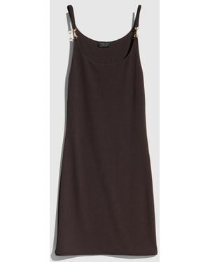 Gucci Viscose Crêpe Jersey Dress With Horsebit - Brown