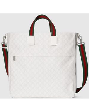 Gucci Large Crossbody Bag, Gg Canvas - White