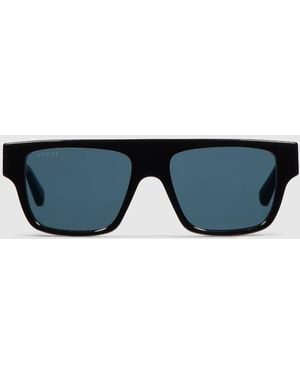 Gucci Rectangular Frame Sunglasses - Blue