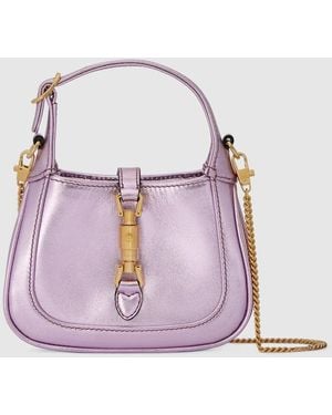 Gucci 〔グッチ ジャッキー 1961〕スーパーミニ バッグ, ピンク, Leather - パープル
