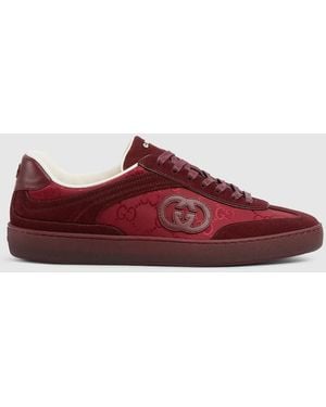 Gucci 〔G75〕メンズ スニーカー, レッド, ナイロン