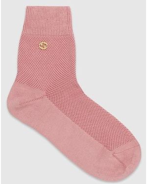 Gucci インターロッキングG コットンブレンド ソックス, ピンク