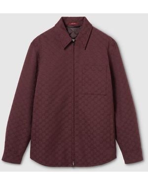 Gucci Gg Canvas Zip Jacket - Purple