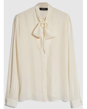 Gucci Silk Crêpe De Chine Shirt, Size 44 It, Ready-To-Wear - Natural