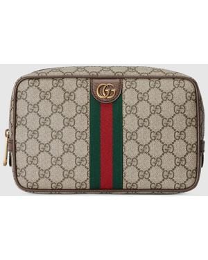 Gucci Savoy Small Toiletry Case, Gg Canvas - Brown