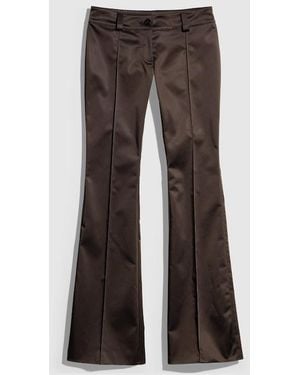 Gucci Stretch Acetate Duchesse Pants, Size 44 It, Ready-To-Wear - Brown