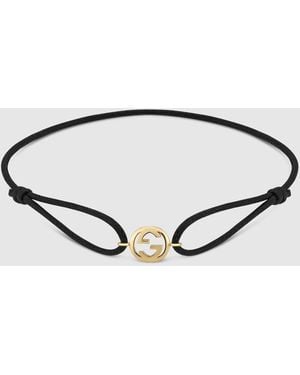 Gucci Interlocking 18K Charm Bracelet - Brown