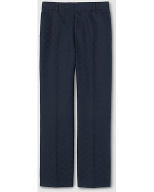 Gucci Gg Cotton Gabardine Pants - Blue