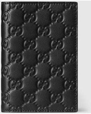 Gucci Gg Emblem Passport Case - Black