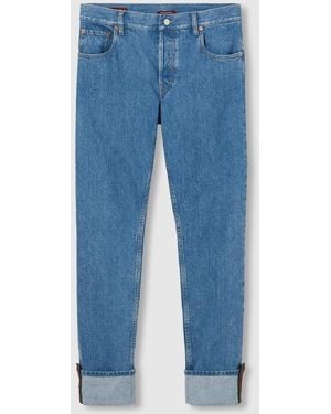 Gucci Tapered Fit Denim Pants - Blue
