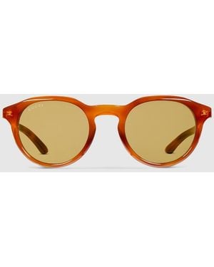 Gucci Round Frame Sunglasses - Brown