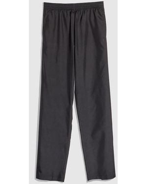 Gucci Silk Poplin Leisure Pants With Web - Gray