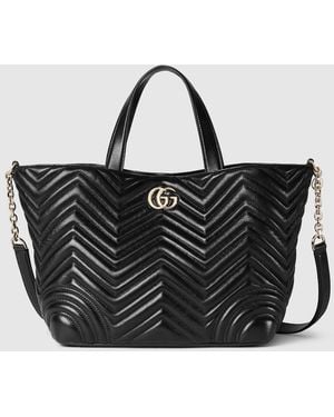 Gucci Gg Marmont Medium Tote Bag, Leather - Black