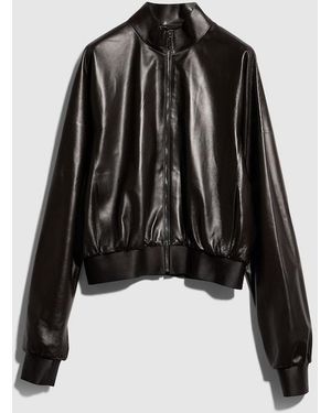 Gucci Soft Nappa Leather Bomber Jacket - Black