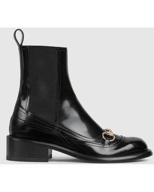 Gucci Boot With Horsebit, Size 35 It - Black
