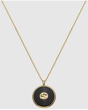 Gucci Interlocking 18K Long Chain Necklace - Metallic