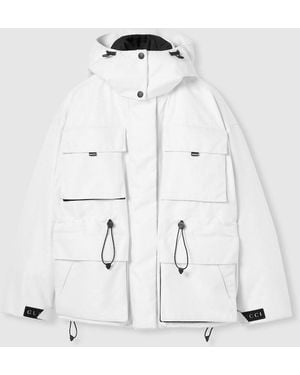 Gucci Gg Technical Fabric Jacquard Jacket, Ready-To-Wear - White