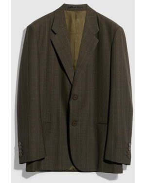 Gucci Prince Of Wales Wool Jacket, Size 50 It, Ready-To-Wear - Green
