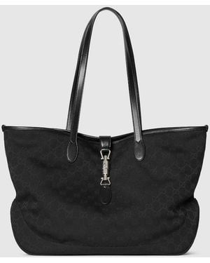 Gucci Jackie Medium Tote Bag, Gg Canvas - Black