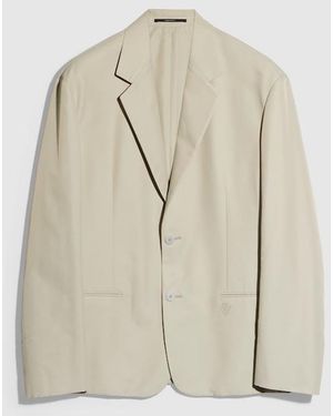 Gucci Lightweight Cotton Nylon Twill Jacket - Natural
