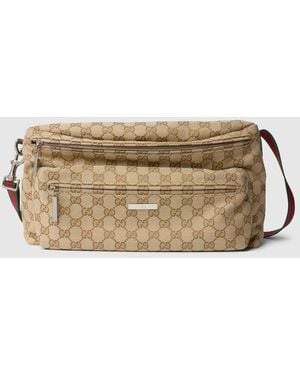 Gucci Tag Medium Crossbody Bag, Gg Canvas - Metallic