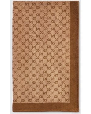 Gucci Gg Cotton Terrycloth Towel - Brown